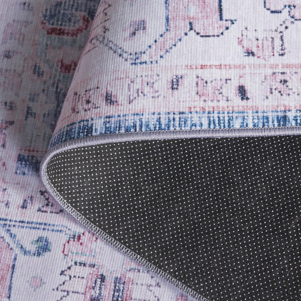 Safavieh Tucson Area Rug: Elegant Polyester Design, Washable & Slip-resistant For Cozy Living Spaces Light Pink ,Blue Polyester Pile Tsn234u-6