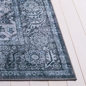 Safavieh Tucson Elegant Grey & Green Area Rug – Soft Polyester 5' X 8' For High Traffic Spaces, Washable Design Grey ,Grey Polyester Tsn237f-5