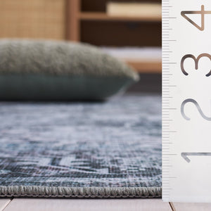 Safavieh Tucson Elegant Grey & Green Area Rug – Soft Polyester 5' X 8' For High Traffic Spaces, Washable Design Grey ,Grey Polyester Tsn237f-5
