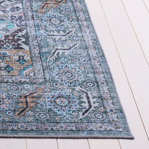 Safavieh Tucson 239t Area Rug - Elegant Copper & Green Design, Washable, Slip Resistant, 5x8 Ft Rectangle Copper ,Green Polyester Pile Tsn239t-5