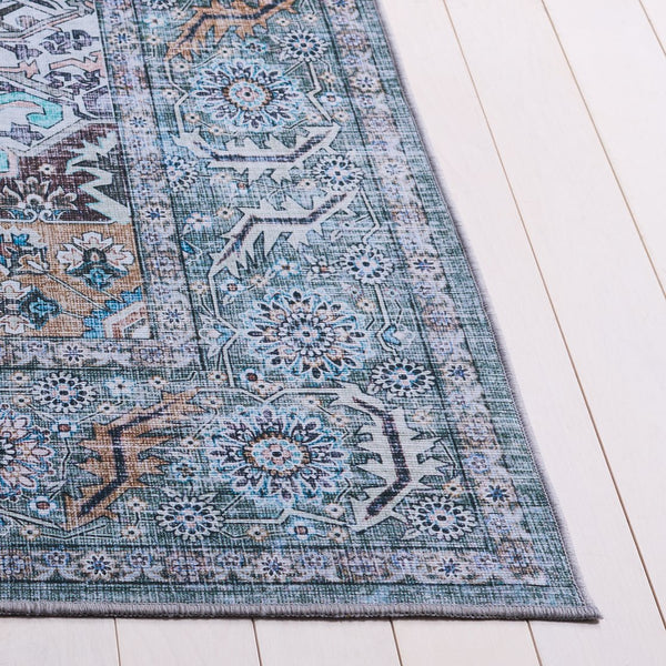 Safavieh Tucson 239t Area Rug - Elegant Copper & Green Design, Washable, Slip Resistant, 5x8 Ft Rectangle Copper ,Green Polyester Pile Tsn239t-5