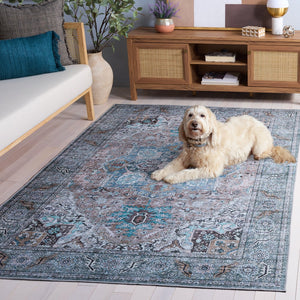 Safavieh Tucson 239t Area Rug - Elegant Copper & Green Design, Washable, Slip Resistant, 5x8 Ft Rectangle Copper ,Green Polyester Pile Tsn239t-5