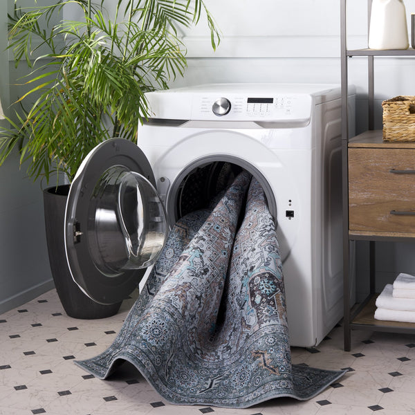 Safavieh Tucson 239t Area Rug - Elegant Copper & Green Design, Washable, Slip Resistant, 5x8 Ft Rectangle Copper ,Green Polyester Pile Tsn239t-5