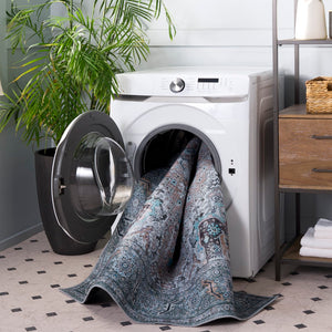 Safavieh Tucson Power Loomed Polyester Area Rug - Washable, Slip-resistant Design For Elegant Living Spaces Copper ,Green Polyester Pile Tsn239t-6r