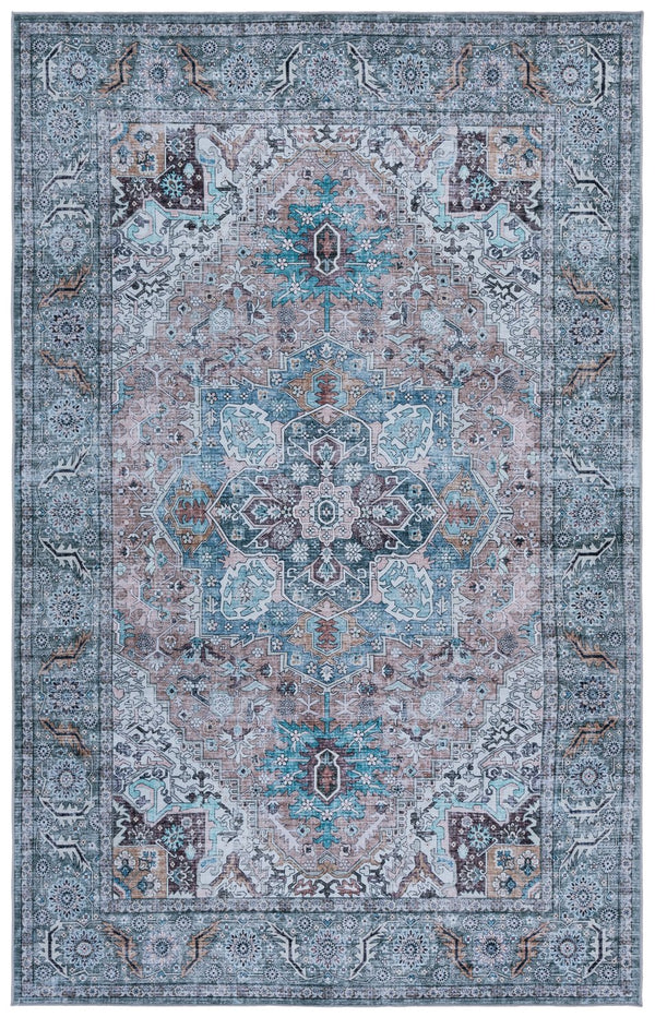 Safavieh Tucson 239t Area Rug - Elegant Copper & Green Design, Washable, Slip Resistant, 5x8 Ft Rectangle Copper ,Green Polyester Pile Tsn239t-5