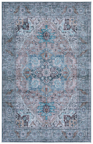 Safavieh Tucson Power Loomed Polyester Area Rug - Washable, Slip-resistant Design For Elegant Living Spaces Copper ,Green Polyester Pile Tsn239t-6r