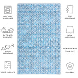 Safavieh Tucson 901 Power Loomed Modern Rug Blue / Grey 5' x 8'