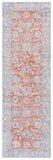 Safavieh Tucson 908 Power Loomed Traditional Rug Turquoise / Rust 2'-6" x 8'
