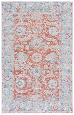 Safavieh Tucson 908 Power Loomed Traditional Rug Turquoise / Rust 5' x 8'