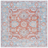 Safavieh Tucson 908 Power Loomed Traditional Rug Turquoise / Rust 6' x 6' Square