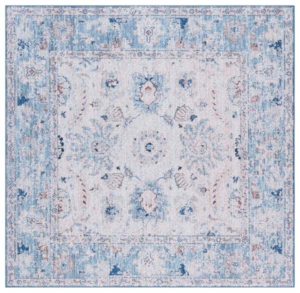 Safavieh Tucson 908 Power Loomed Traditional Rug Blue / Beige 6' x 6' Square