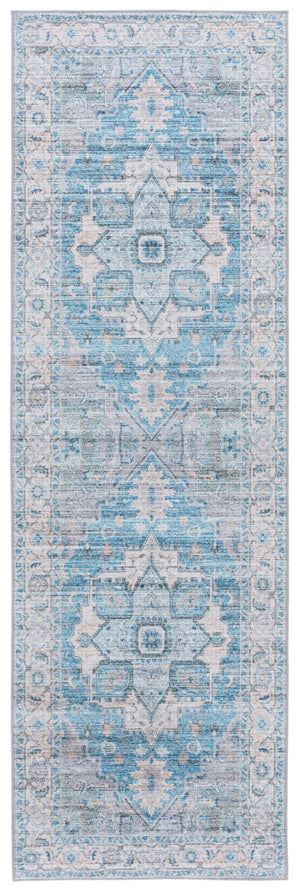 Safavieh Tucson 913 Power Loomed Traditional Rug Grey / Turquoise 9' x 12'