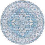 Safavieh Tucson 913 Power Loomed Traditional Rug Grey / Turquoise 6' x 6' Round
