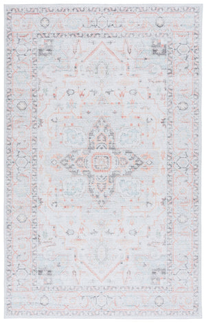 Safavieh Tucson 913 Power Loomed Traditional Rug Light Grey / Light Green 5' x 8'