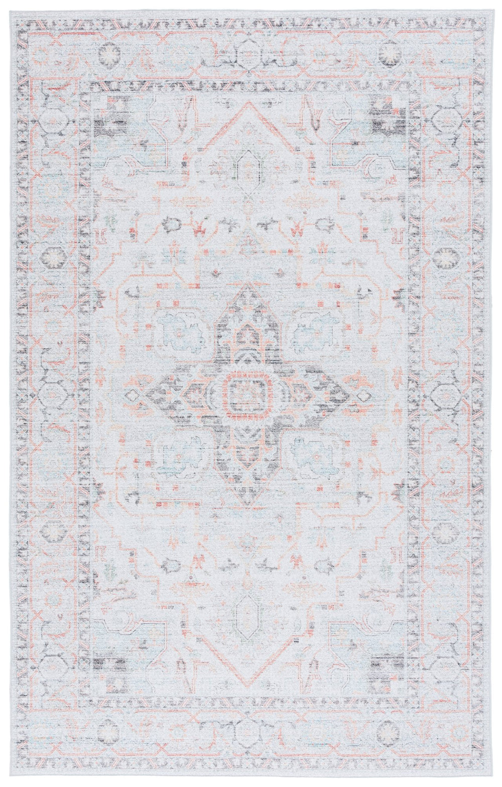 Safavieh Tucson Area Rug: Stylish Light Grey And Green Design, Soft Polyester Pile For Cozy Spaces Light Grey ,Light Green Polyester Pile Tsn913f-4r