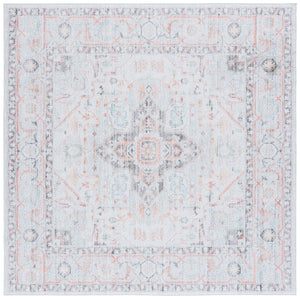 Safavieh Tucson 913 Power Loomed Traditional Rug Light Grey / Light Green 6' x 6' Square