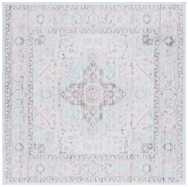 Safavieh Tucson 913 Power Loomed Traditional Rug Light Grey / Light Green 6' x 6' Square