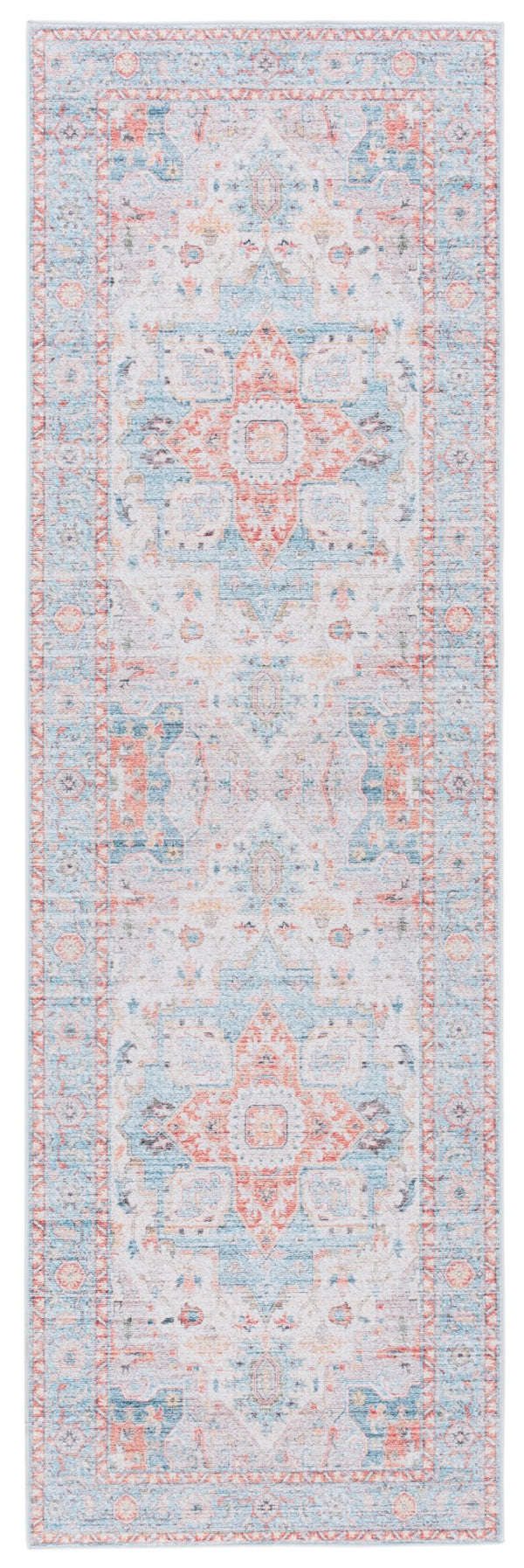Safavieh Tucson 913 Power Loomed Traditional Rug Turquoise / Rust 9' x 12'