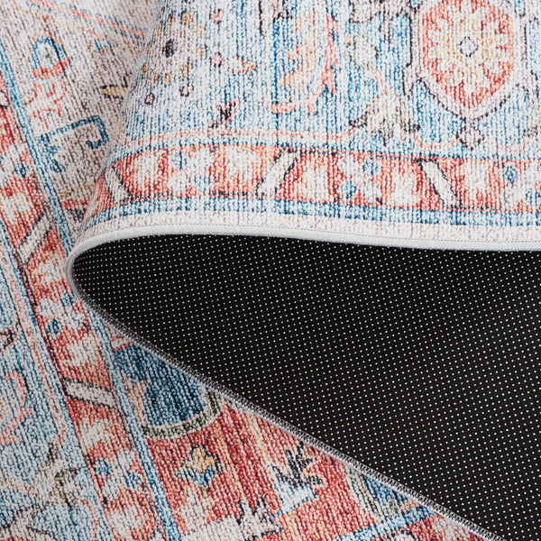 Safavieh Tucson Exquisite Traditional Rug With Plush Pile, Elegant Colors, Slip-resistant, Washable Design Turquoise ,Rust Polyester Pile Tsn913k-24