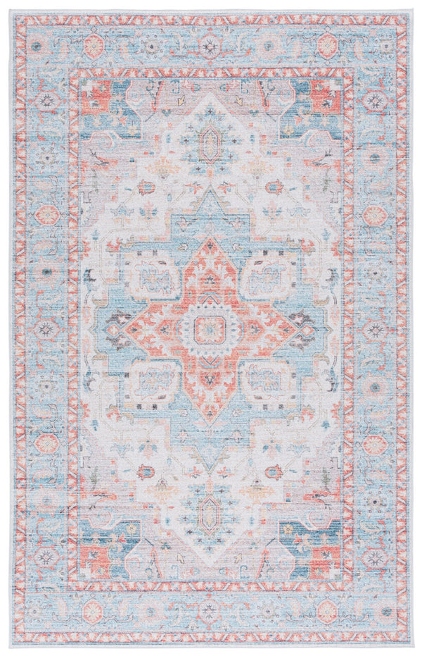 Safavieh Tucson 913 Power Loomed Traditional Rug Turquoise / Rust 5' x 8'