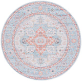 Safavieh Tucson 913 Power Loomed Traditional Rug Turquoise / Rust 6' x 6' Round