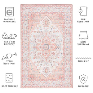 Safavieh Tucson 913 Power Loomed Traditional Rug Light Rust / Beige 5' x 8'