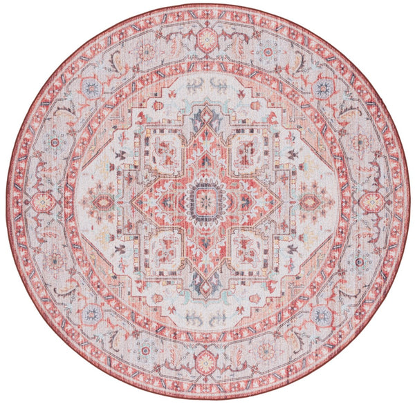 Safavieh Tucson 913 Power Loomed Traditional Rug Light Rust / Beige 6' x 6' Round