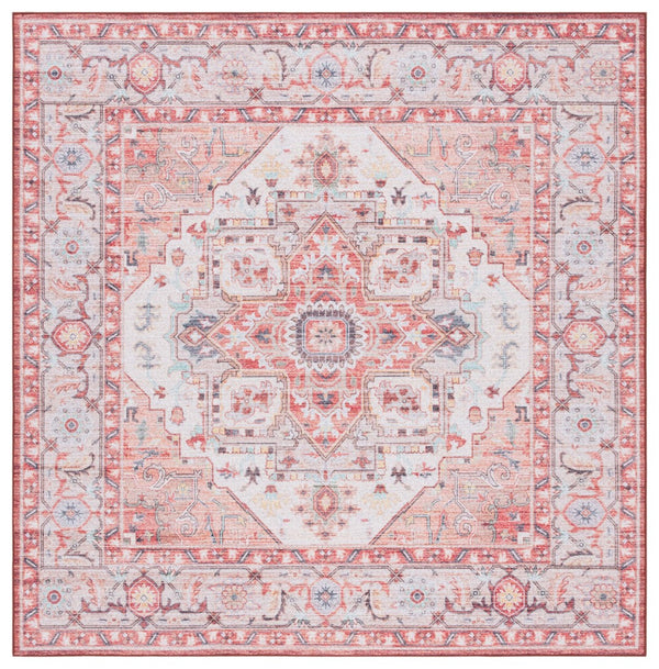 Safavieh Tucson 913 Power Loomed Traditional Rug Light Rust / Beige 6' x 6' Square
