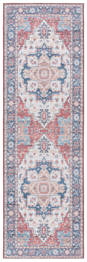 Safavieh Tucson 913 Power Loomed Traditional Rug Rust / Blue 9' x 12'