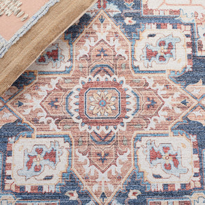 Safavieh Tucson Area Rug: Stylish Light Grey And Green Design, Soft Polyester Pile For Cozy Spaces Rust ,Blue Polyester Pile Tsn913q-8sq