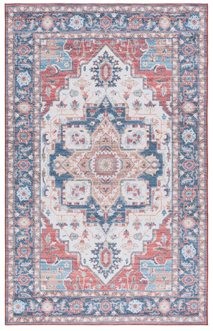 Safavieh Tucson 913 Power Loomed Traditional Rug Rust / Blue 5' x 8'
