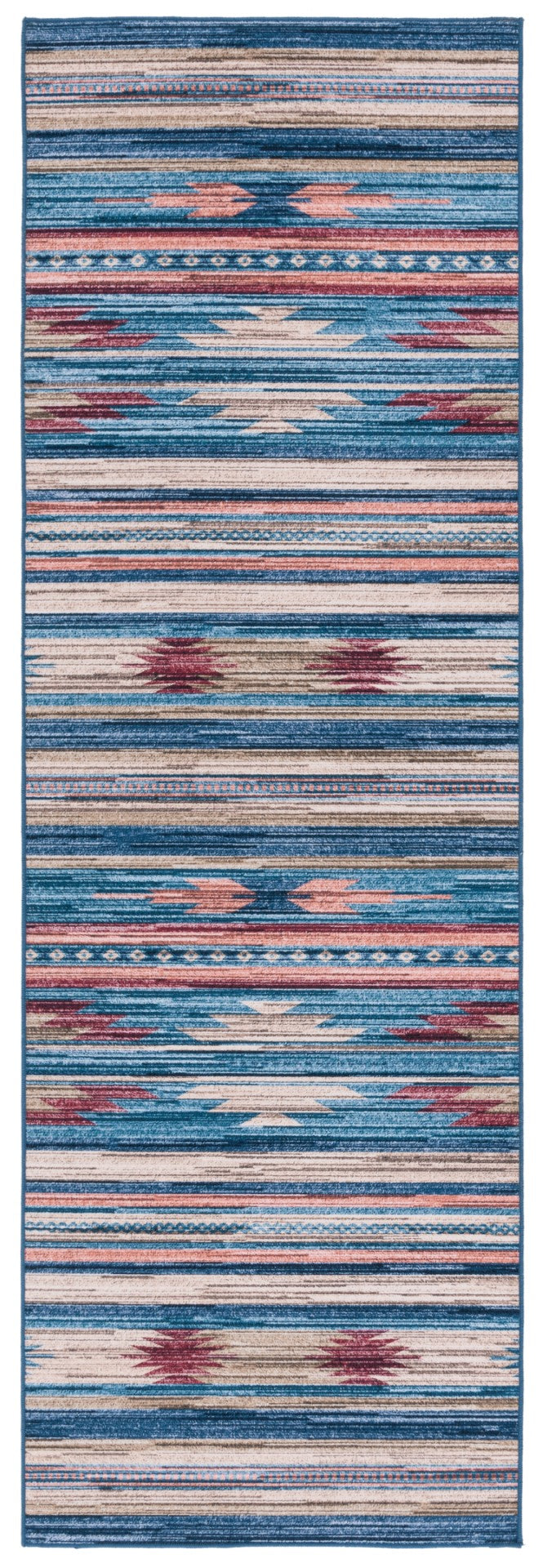 Safavieh Tucson 930 Power Loomed Bohemian Rug Blue / Rust 9' x 12'