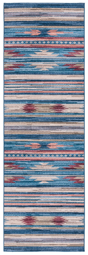 Safavieh Tucson 930 Power Loomed Bohemian Rug Blue / Rust 9' x 12'