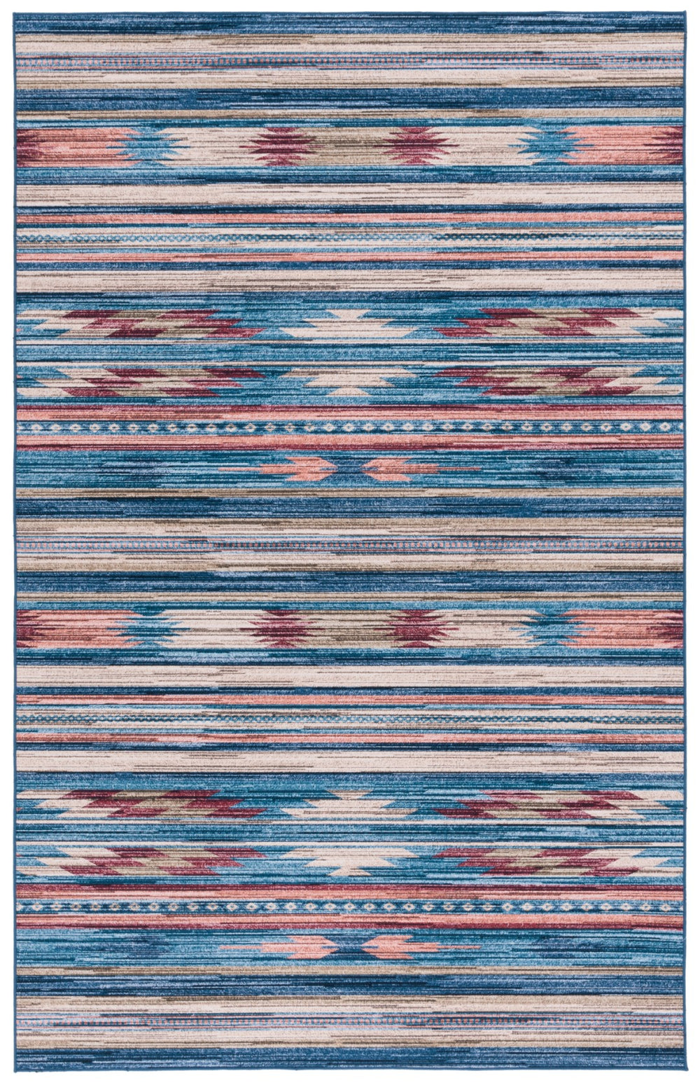 Safavieh Tucson 930 Power Loomed Bohemian Rug Blue / Rust 9' x 12'