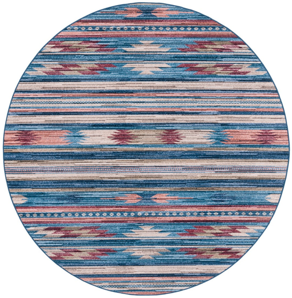 Safavieh Tucson 930m Blue Rust Blue ,Rust Polyester Pile Tsn930m-6