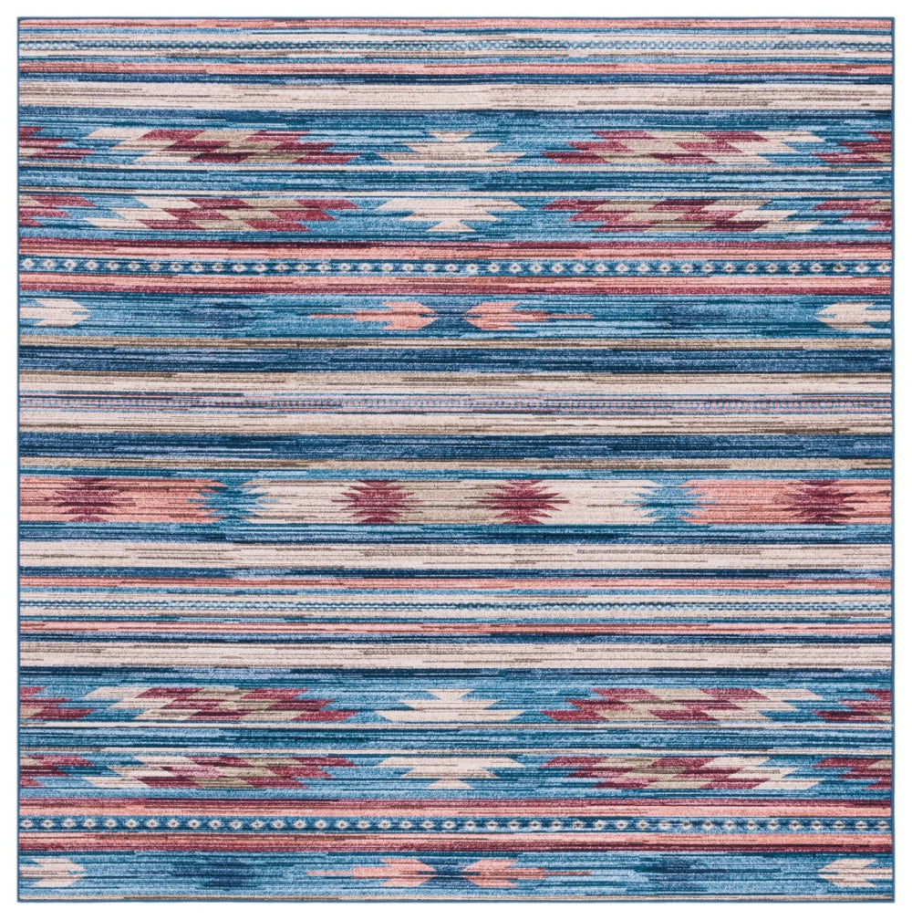 Safavieh Tucson 930m Blue Rust Blue ,Rust Polyester Pile Tsn930m-6