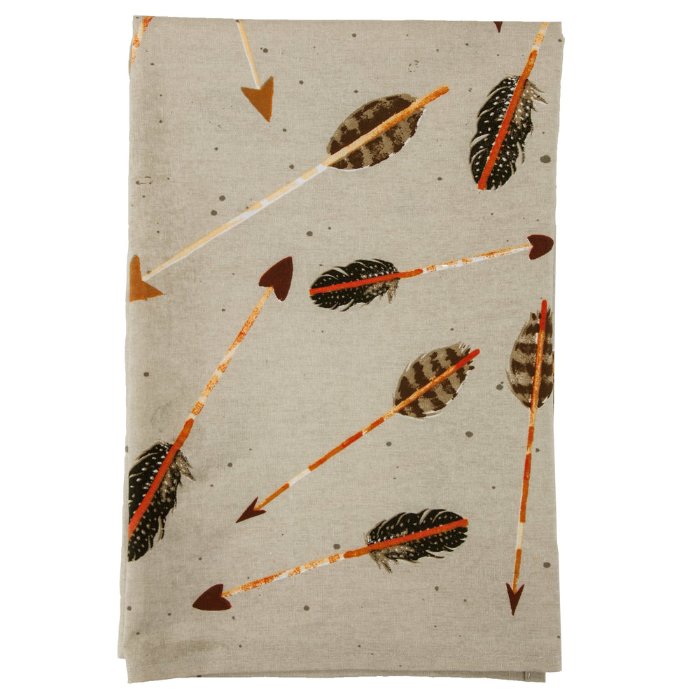 Hiend Accents Tossed Arrow Southwestern Tea Towel Set - Whimsical Design, 100% Cotton, Perfect For Kitchen Décor Tan 100% Cotton Tt1752