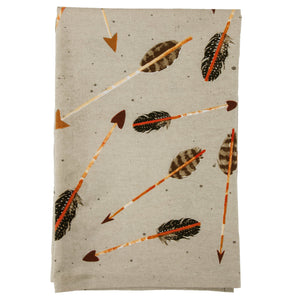 Hiend Accents Tossed Arrow Southwestern Tea Towel Set - Whimsical Design, 100% Cotton, Perfect For Kitchen Décor Tan 100% Cotton Tt1752