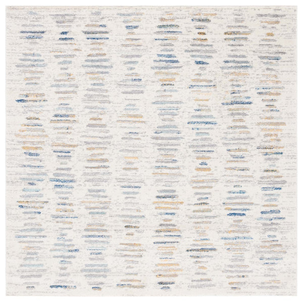 Safavieh Tulum 644 Power Loomed Bohemian Rug Beige / Grey Blue 6'-7" x 6'-7" Square