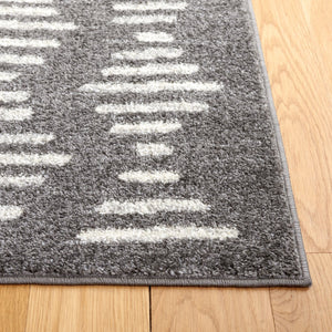 Safavieh Tulum 644 Power Loomed Bohemian Rug Dark Grey / Ivory 5'-5" x 7'-7"