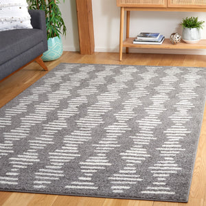 Safavieh Tulum 644 Power Loomed Bohemian Rug Dark Grey / Ivory 5'-5" x 7'-7"