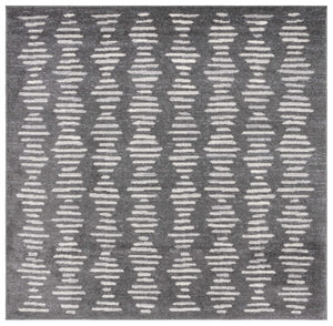 Safavieh Tulum 644 Power Loomed Bohemian Rug Dark Grey / Ivory 6'-7" x 6'-7" Square