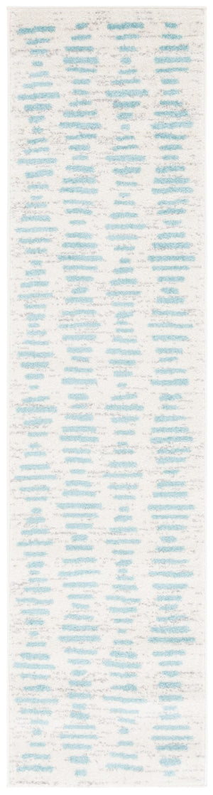 Safavieh Tulum 644 Power Loomed Bohemian Rug Ivory / Turquoise 9' x 12'