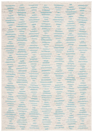 Safavieh Tulum 644 Power Loomed Bohemian Rug Ivory / Turquoise 5'-5" x 7'-7"
