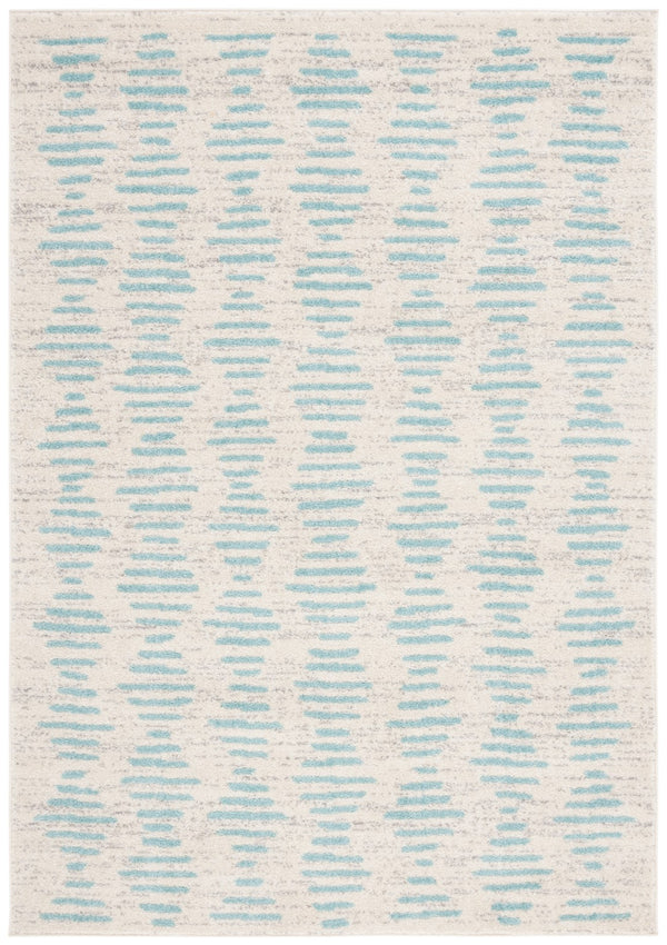 Safavieh Tulum 644 Power Loomed Bohemian Rug Ivory / Turquoise 5'-5" x 7'-7"