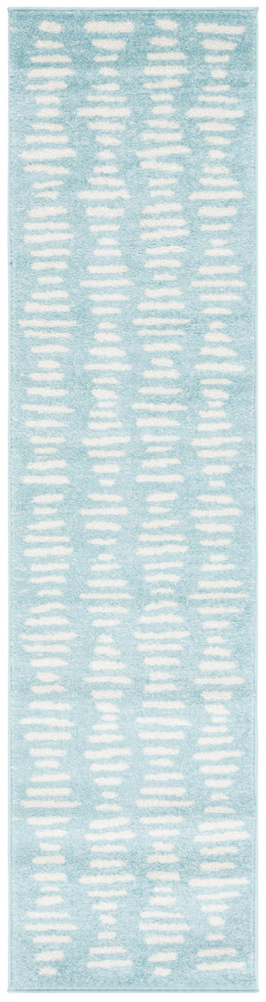 Safavieh Tulum 644 Power Loomed Bohemian Rug Turquoise / Ivory 9' x 12'