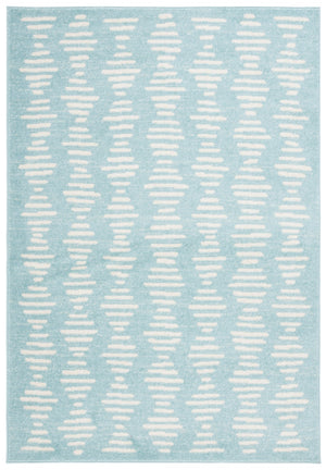 Safavieh Tulum 644 Power Loomed Bohemian Rug Turquoise / Ivory 5'-5" x 7'-7"