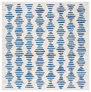 Safavieh Tulum 644 Power Loomed Bohemian Rug Ivory / Navy 6'-7" x 6'-7" Square