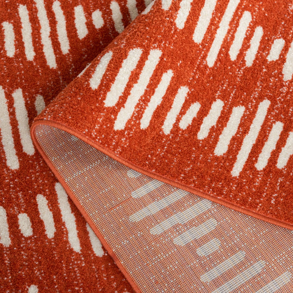 Safavieh Tulum 644 Power Loomed Bohemian Rug Rust / Ivory 5'-5" x 7'-7"