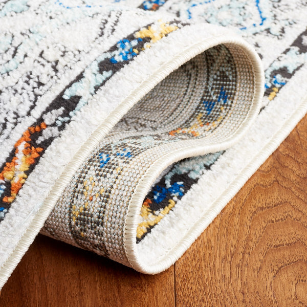 Safavieh Tulum 661 Power Loomed  Rug Ivory Grey / Blue Rust TUL661A-9